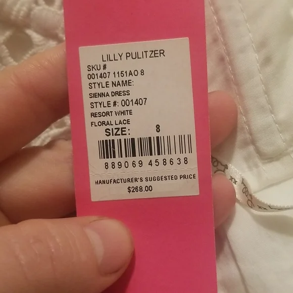 NWT Lilly Pulitzer Strapless Sienna White Lace dress SZ 8 - Picture 7 of 9